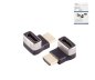 Preview: DINIC HDMI-A adapteris, 90° kampu iš viršaus, 8K, metalinis HDMI-A lizdas su kištuku, 8K 60Hz / 4K 120Hz, DINIC dėžutė su Euro skyle
